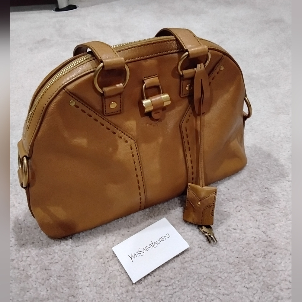 Yves Saint Laurent Muse Camel Satchel